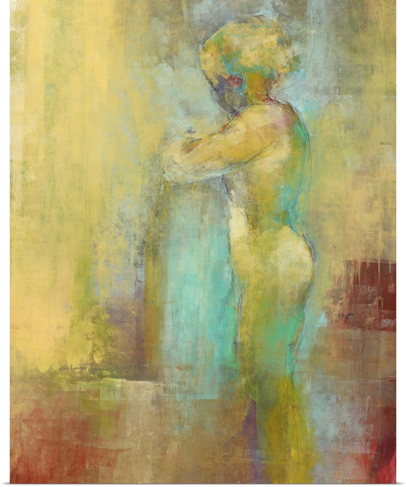 Contemporary painting of a nude female figure.
