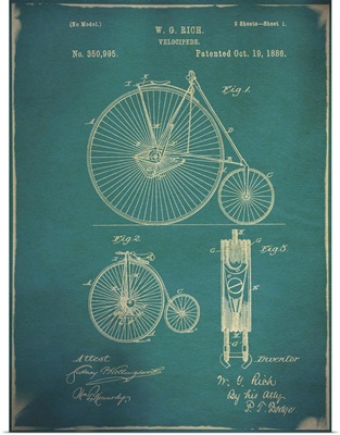 Bicycle Patent I Blue