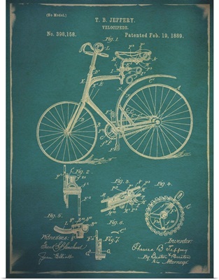 Bicycle Patent II Blue