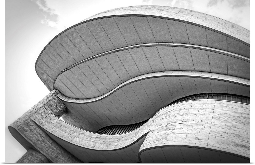 A fine art photograph of architectural attributes of a museum.