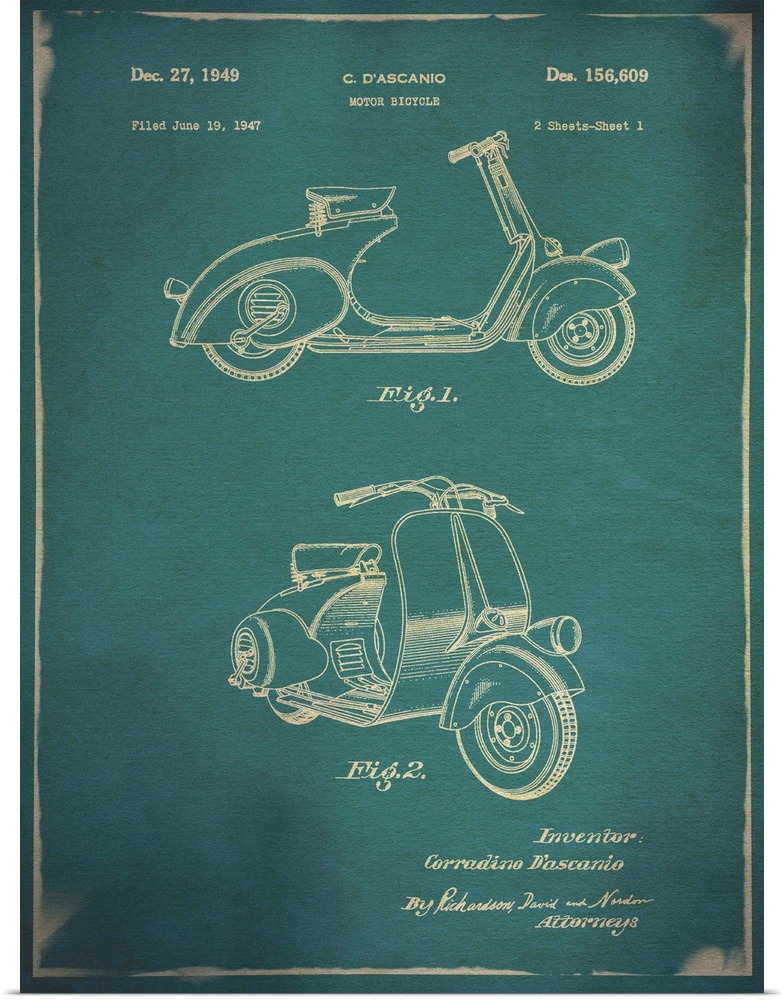 Scooter Patent I Blue