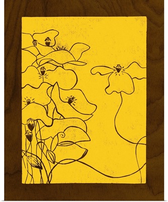 Wenge Wood Floral III-Lemon