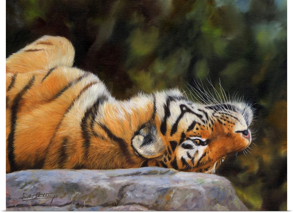 Amur Tiger, originally oil on canvas.