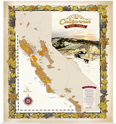 Along the California Wine Trail Map