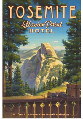 Yosemite, Half Dome from Glacier Point Motel