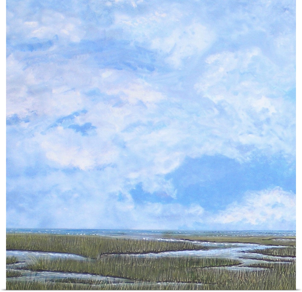 From the original painting inspired by the coastal waterways of South Carolina.