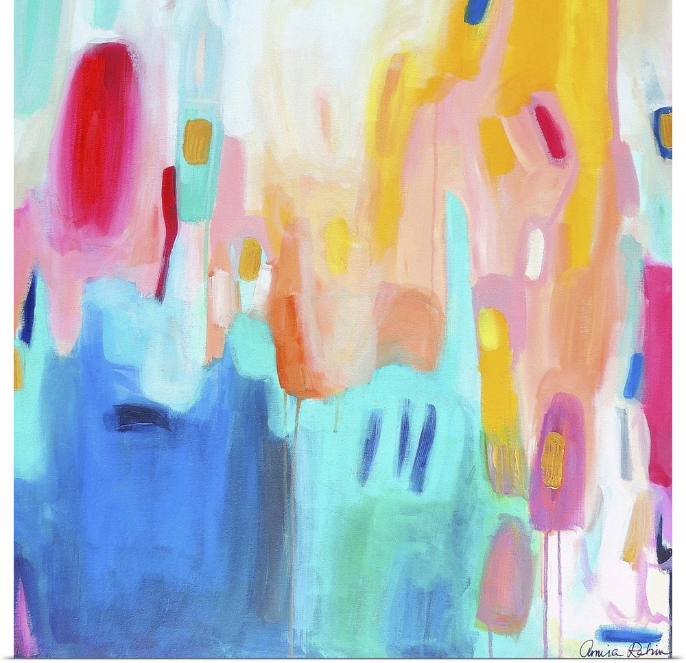 A contemporary colorful abstract painting.