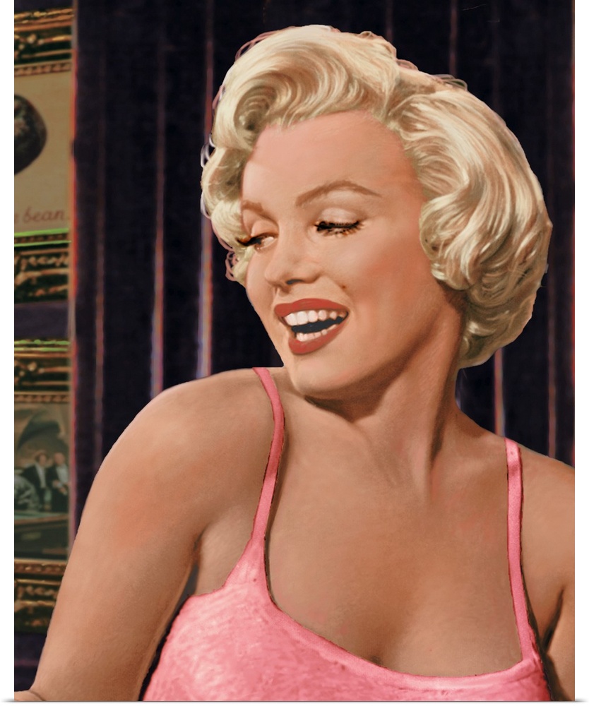 Digital fine art image of Marilyn Monroe while she looks elegantly over her shoulder.