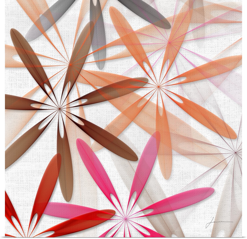 A modern geometric cluster of flowers to brighten your space.
