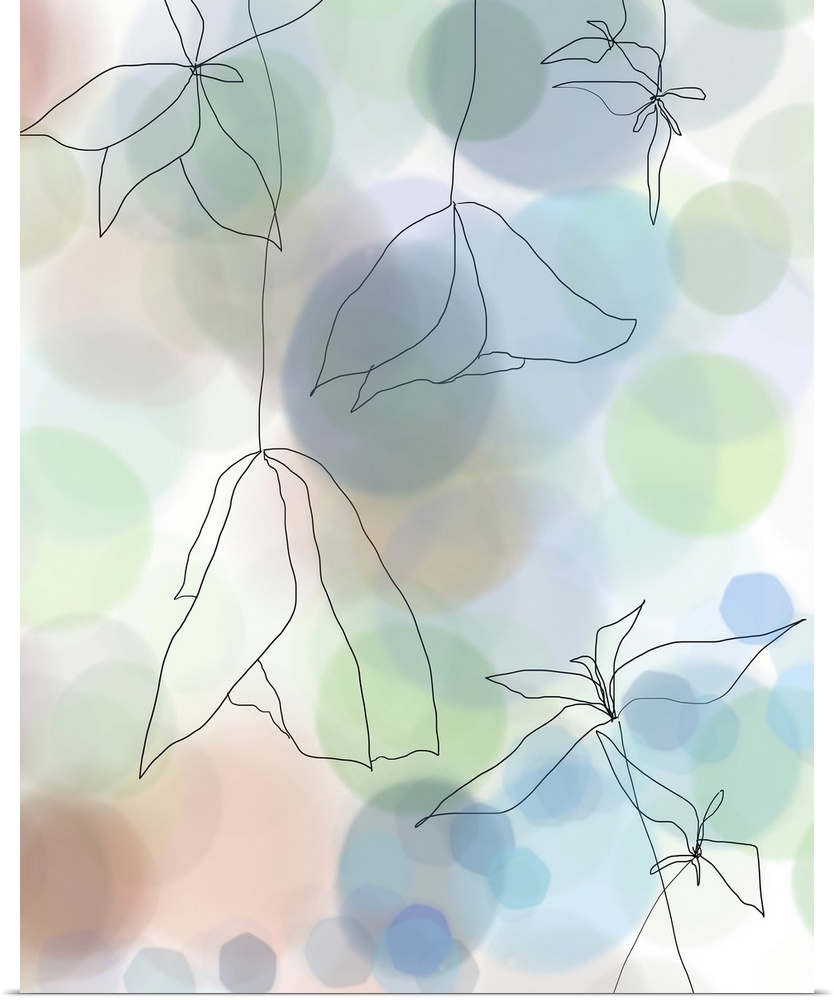 a digitally created floral with watercolor inspiration. Perfect for hospitality and healthcare as well as any calm space i...
