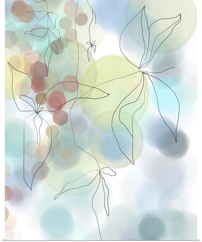 a digitally created floral with watercolor inspiration. Perfect for hospitality and healthcare as well as any calm space i...