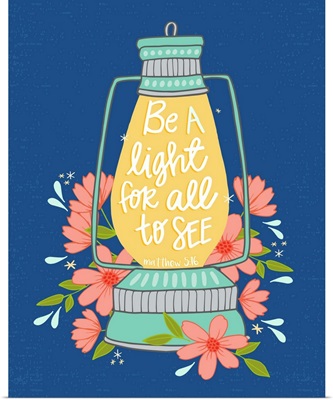 Be A Light For All To See - Color Handlettered Bible Verse