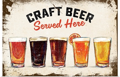 Craft Beer Lineup Vintage Sign
