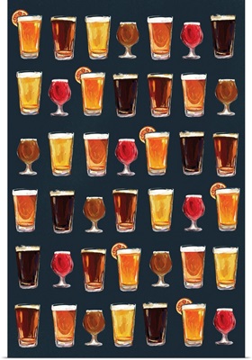 Craft Beer Pattern - Dark