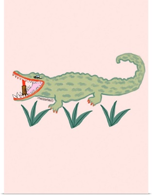Croc Eating Lipstick