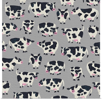 Grey Cow Collection Pattern