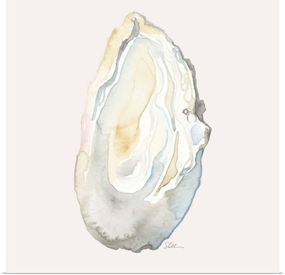 Organic Watercolor Oyster I