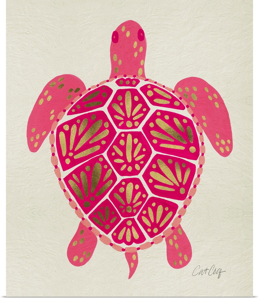 Pink Cream Sea Turtle