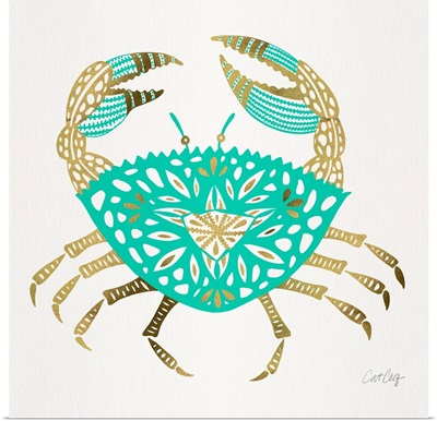 Turquoise Gold Crab