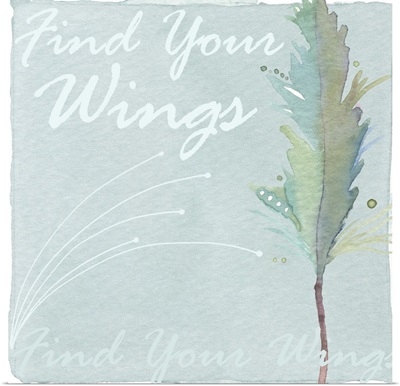 Watercolor feather - find your wings