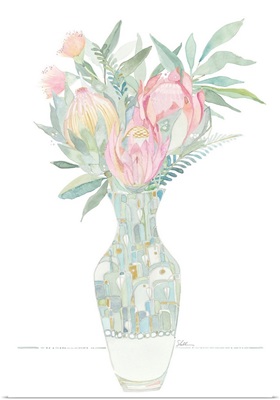 Watercolor Flowers In A Vase II