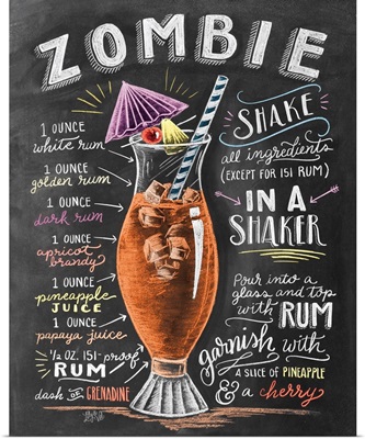 Zombie Cocktail Handlettering