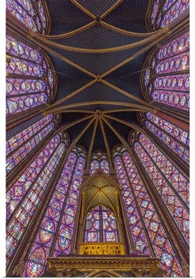 13th century Sainte Chapelle chapel, Ile de la Cite, Paris, France