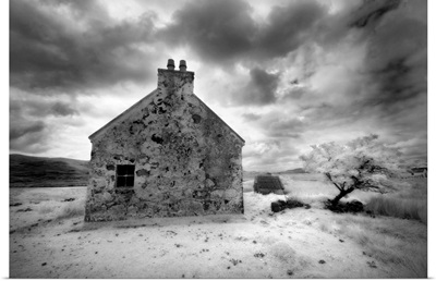 A derelict farmhouse near Arivruach, Isle of Lewis, Hebrides, Scotland, UK