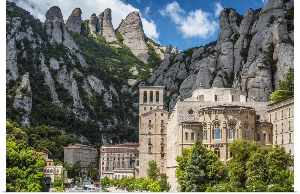 The Benedictine abbey of Santa Maria de Montserrat, Monistrol de Montserrat, Catalonia, Spain