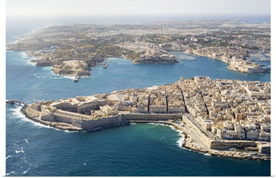 Aerial view of Valletta, Grand Harbour and the Three Cities
