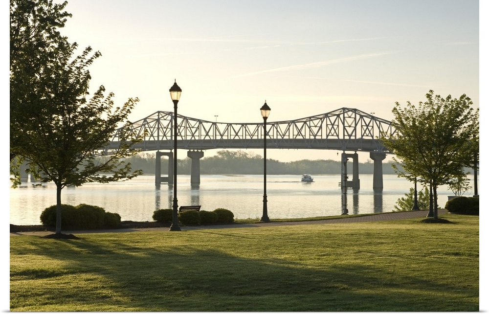 Alabama / Decatur / Rhodes Ferry Park / 'Steamboat Bill' Memorial Bridge / Sunrise