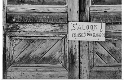 America, Montana, Saloon door at the Nevada City Ghost Town