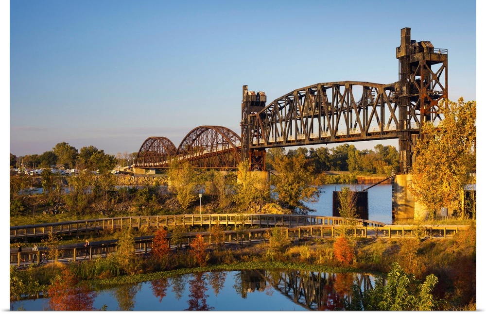 USA, Arkansas, Little Rock, William J. Clinton Presidential Library and Museum, Clinton Presidential Park Bridge