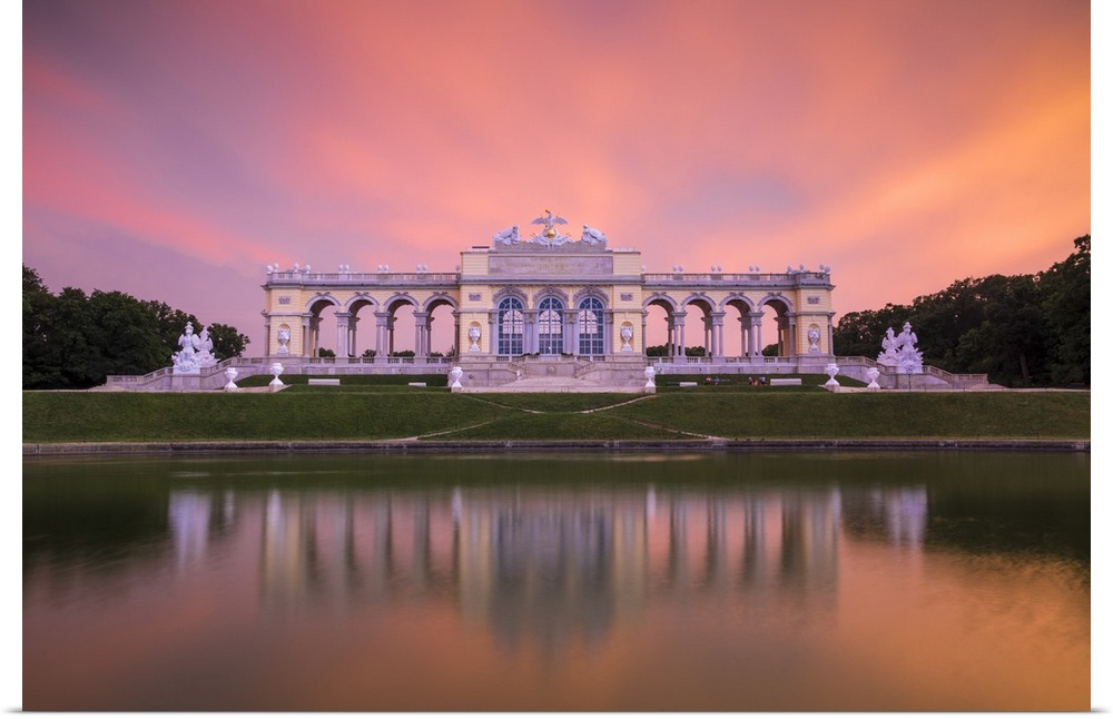 Austria, Vienna, The Gloriette in the gardens of Schonbrunn Palace - a former imperial summer residence
