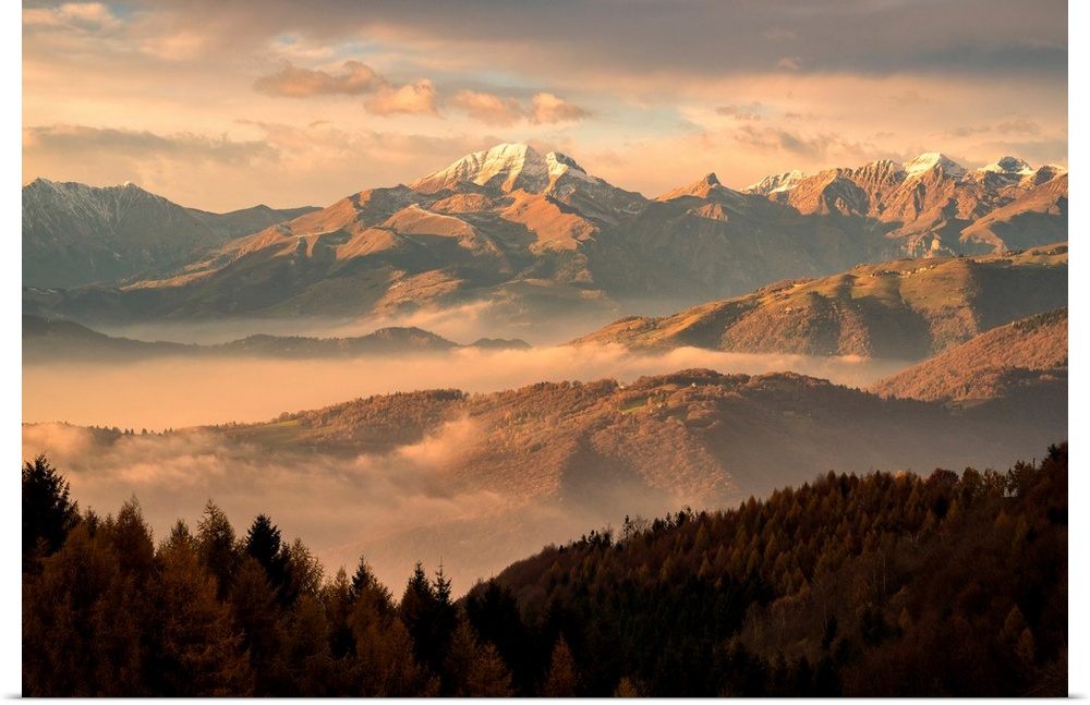 Autumn in Orobie alps, Bergamo province, Italy, Lombardy district, Europe.