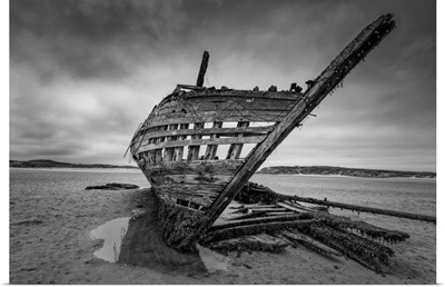 Bad Eddie Ship Wreck On Magheraclogher Beach, Bunbeg, County Donegal, Ireland