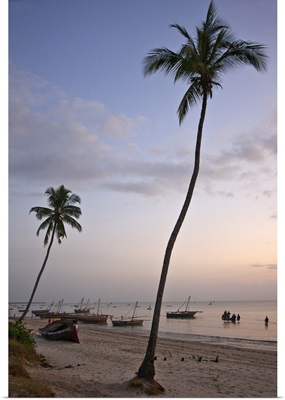 Bagamoyo at dawn where fishermen land their catches