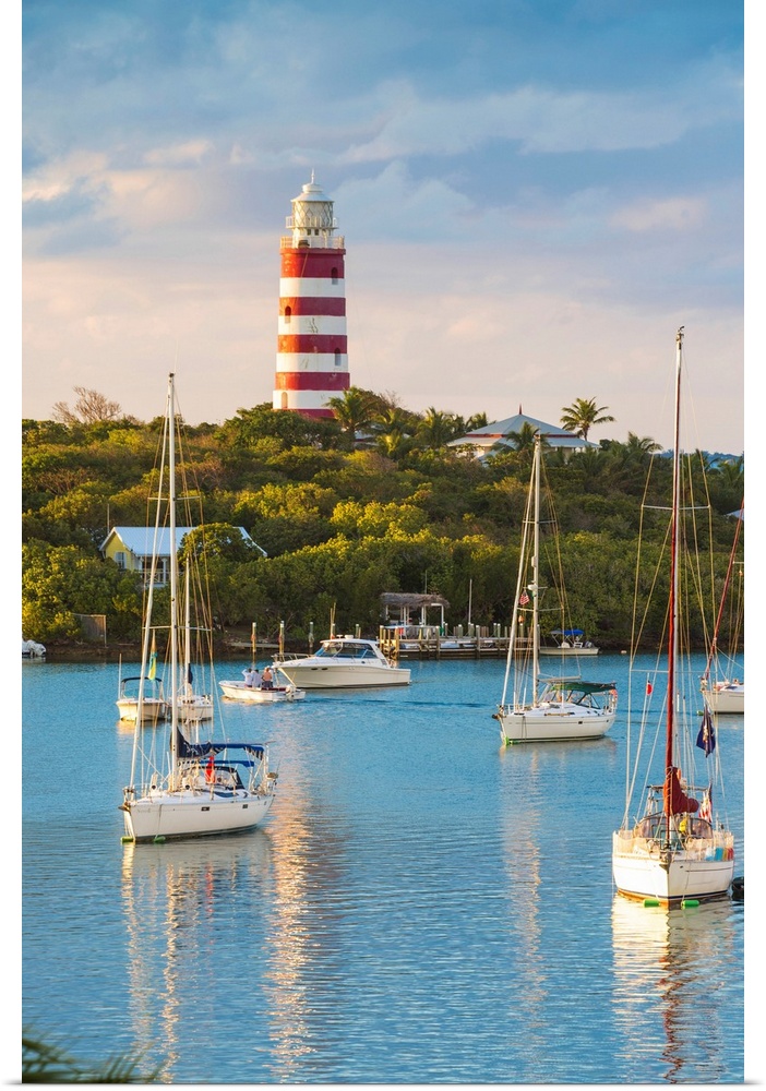 Bahamas, Abaco Islands, Elbow Cay, Hope Town, Elbow Reef Lighthouse - The last kerosene burning manned lighthouse in the w...