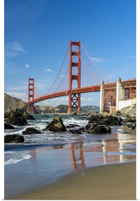 Baker Beach with Golden Gate Bridge in the background, San Francisco, California