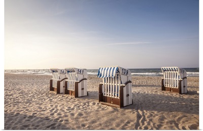 Beach Chairs, Kuehlungsborn, Winter, Mecklenburg-West Pomerania, Baltic Sea, Germany