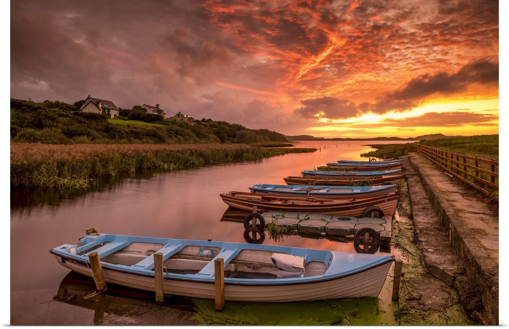 Boats at Sunset, Co. Donegal, Ireland