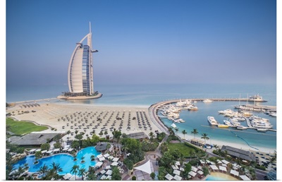 Burj al Arab, from the Jumeirah Beach Hotel, Dubai, United Arab Emirates