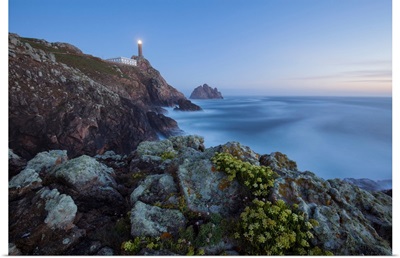 Cabo Vilan, Camarinas, Galicia, Spain, Europe. View of Cabo Vilan lighthouse