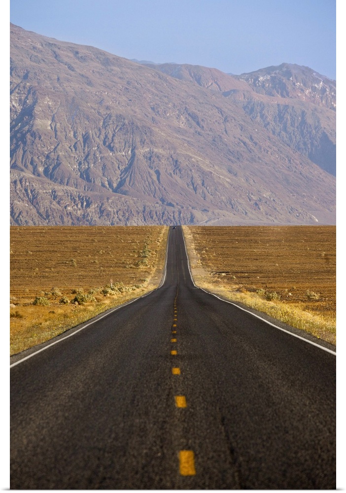 USA, California, Death Valley National Park, Badwater Road landscape, late afternoon