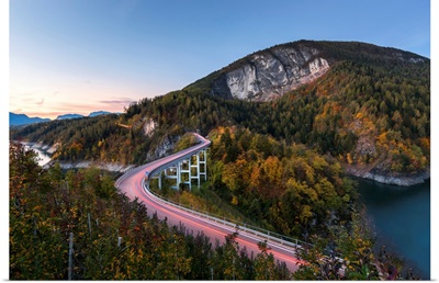 Castellaz Bridge In The Non Valley-Europe, Italy, Trentino Alto Adige, Non Valley, Cles