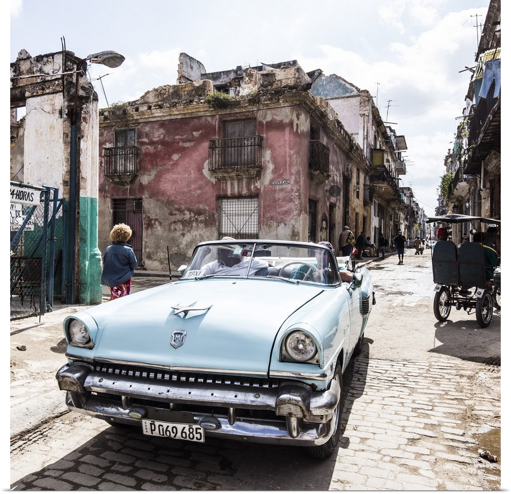Classic American car , Habana Vieja, Havana, Cuba.