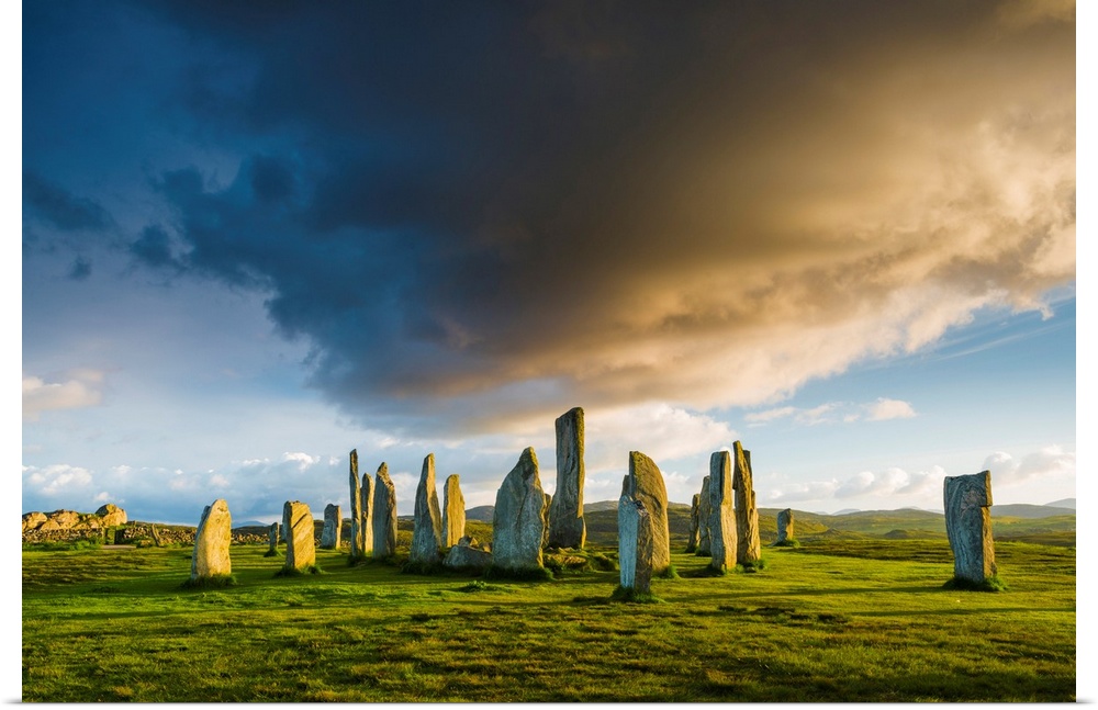 Cloudscape Over Callanish Standing Stones, Isle Of Lewis, Outer Hebrides, Scotland