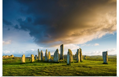 Cloudscape Over Callanish Standing Stones, Isle Of Lewis, Outer Hebrides, Scotland