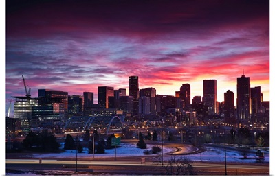 Colorado, Denver, city view from the west