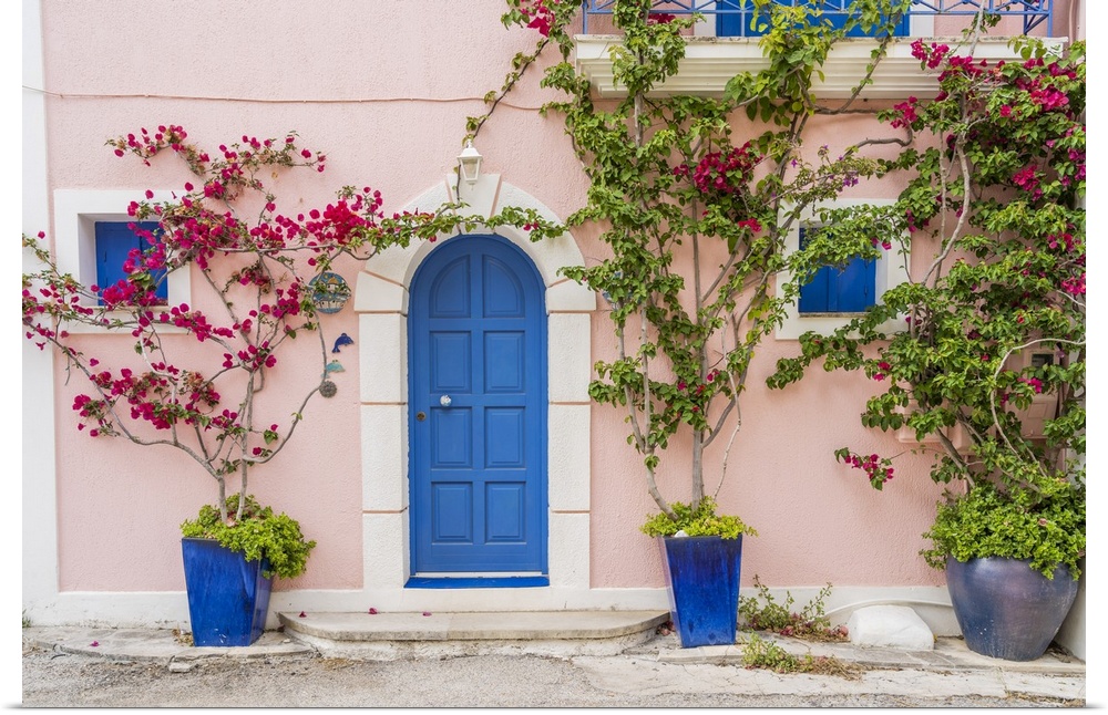 Colourful facade, Assos, Kefalonia, Ionian Islands, Greek Islands, Greece